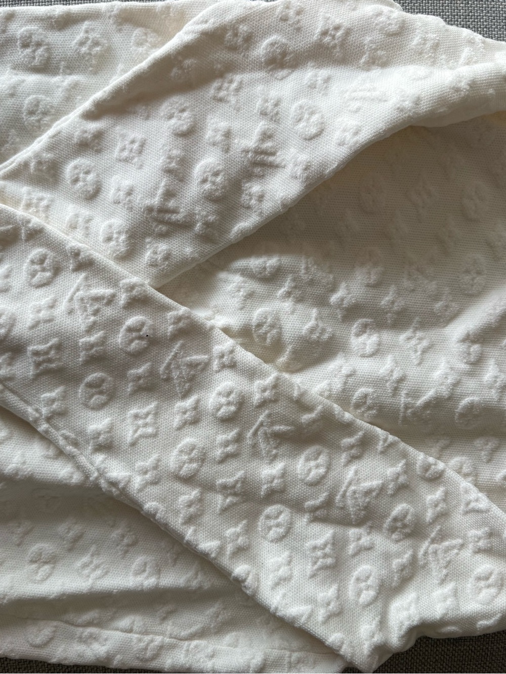 Louis Vuitton Cream Embossed Monogram Crewneck Sweater - Picture 2 of 3